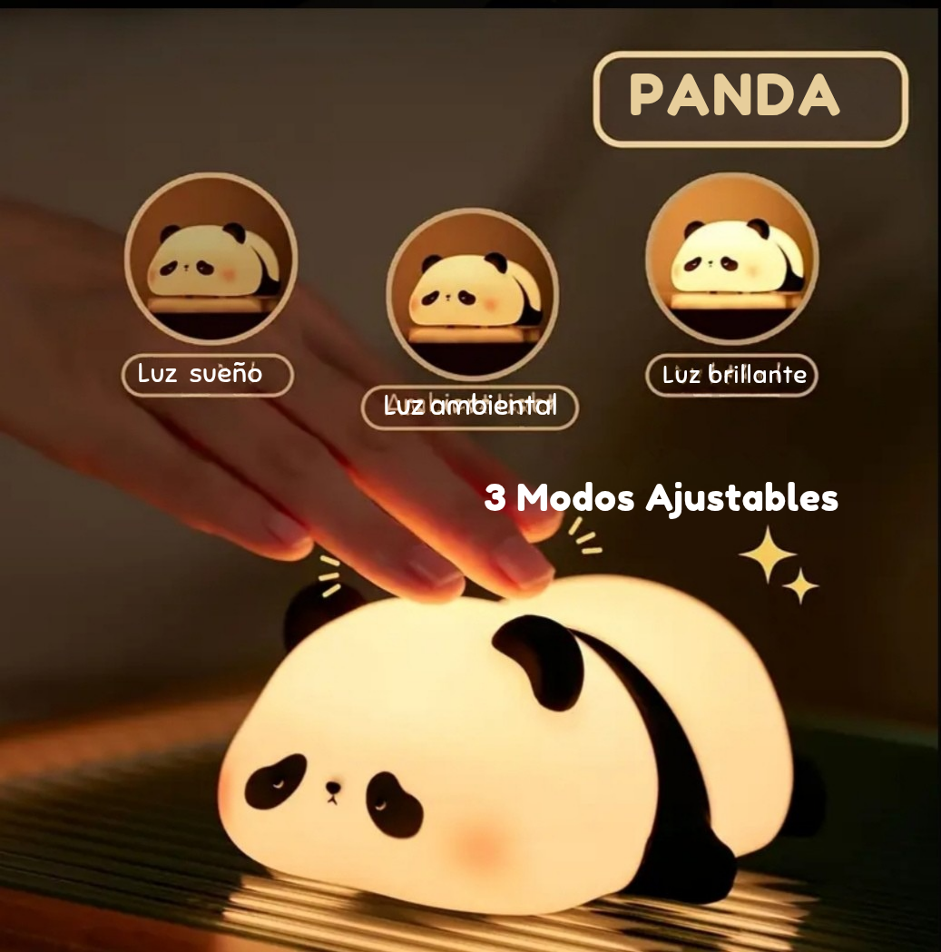 Lampara oso panda 3 tonos silicona